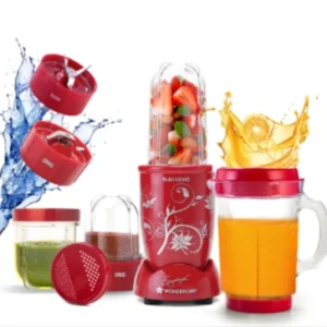 nutri blend 500w mixer grinder, 22000 rpm motor, smoothie maker, masala grinder, chutney blender, 4 unbreakable jars, recipe book by chef sanjeev kapoor, 2 yr warranty, red