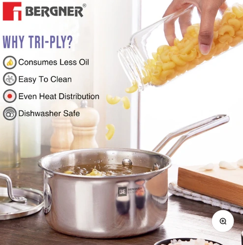 tripro triply stainless steel 3 pcs cookware set induction bottom tripro triply stainless steel 3 pcs cookware set induction bottom