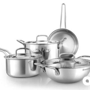 tripro tri ply stainless steel 7 pcs cookware set
