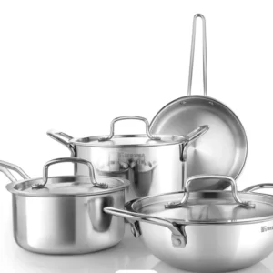 tripro tri ply stainless steel 7 pcs cookware set