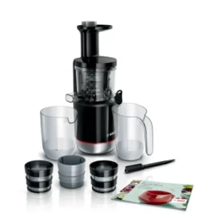 slow juicer vitaextract 150 w black, brushed stainless steel