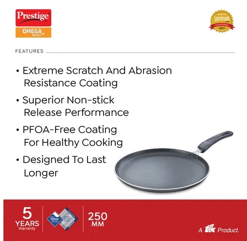 prestige omega select plus non stick omni tawa, (black) prestige omega select plus non stick omni tawa, (black)
