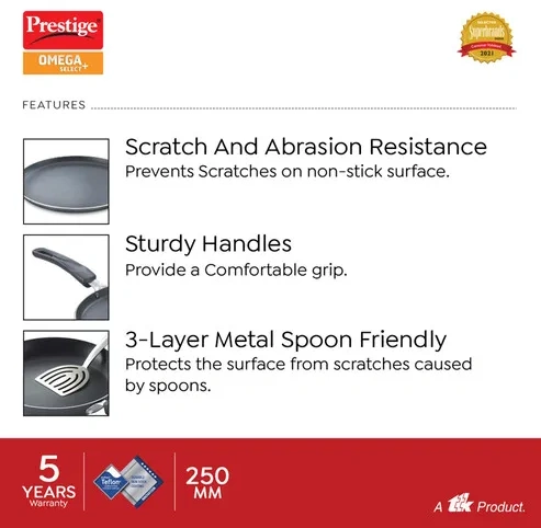 prestige omega select plus non stick omni tawa, (black) prestige omega select plus non stick omni tawa, (black)