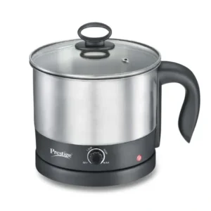 prestige 1l pmc 1.0 plus multi kettle / multi cooker| glass lid with stainless steel rim|temperature control |power indictor (silver, black)