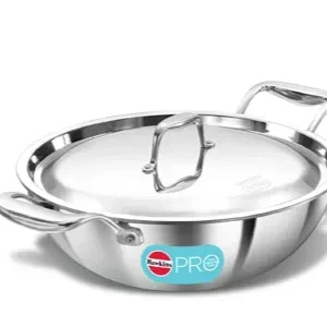 hawkins ss tri ply pro deep fry pan 5 litre with stainless steel lid