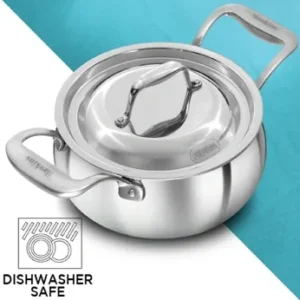 hawkins compatible ss tri ply pro handi 2 liter with stainless steel lid