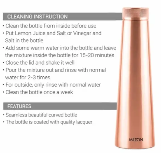 copper delight water bottle 1000ml (milton) copper delight water bottle 1000ml (milton)