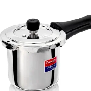 prestige popular svachh stainless steel pressure cooker 2l (silver) | spillage control | durable & gas/induction compatible