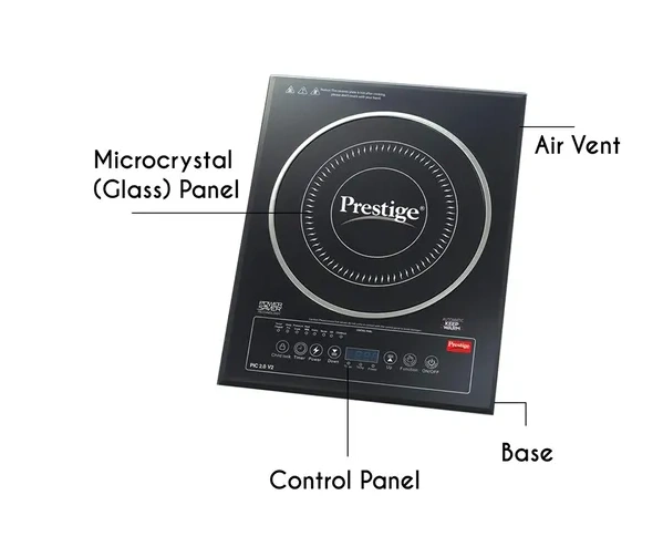 prestige pic 2.0 v2 induction cooktop 2000w (black) | indian menu options | automatic voltage regulator | energy efficient prestige pic 2.0 v2 induction cooktop 2000w (black) | indian menu options | automatic voltage regulator | energy efficient