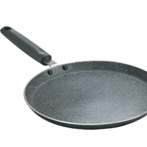 prestige omega deluxe granite omni tawa 30cm (black) | 5 layer non stick coating | durable granite finish | metal spoon friendly