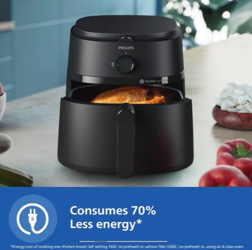 philips na130/00 extra large airfryer 6.2 l | rapid air technology | up to 90% less fat | 2000 w | healthy oil free cooking