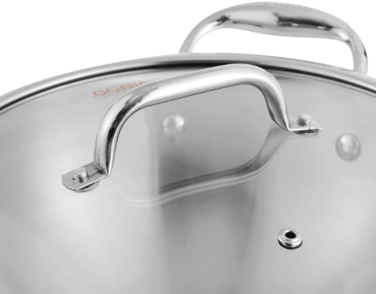 vinod platinum triply stainless steel extra deep kadai with lid vinod platinum triply stainless steel extra deep kadai with lid