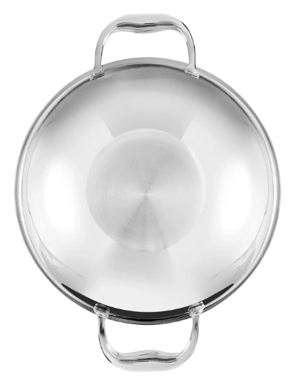 vinod platinum triply stainless steel extra deep kadai with lid vinod platinum triply stainless steel extra deep kadai with lid