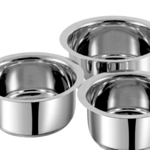 vinod 3 piece set stainless steel capsule bottom