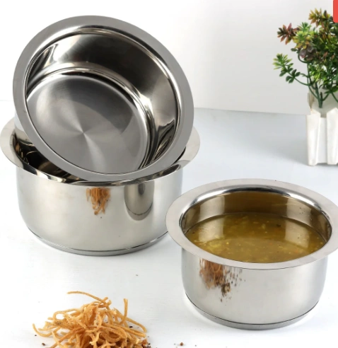vinod 3 piece set stainless steel capsule bottom vinod 3 piece set stainless steel capsule bottom