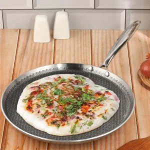 vinod platinum triply stainless steel sas pro dosa tawa (induction friendly)