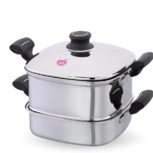 vinod multi purpose small square steamer with tri ply base
